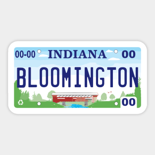 Bloomington Indiana License Plate Sticker